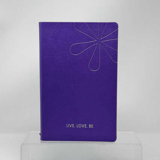 Purple Softbound Live Love Be Dot Grid Notebook