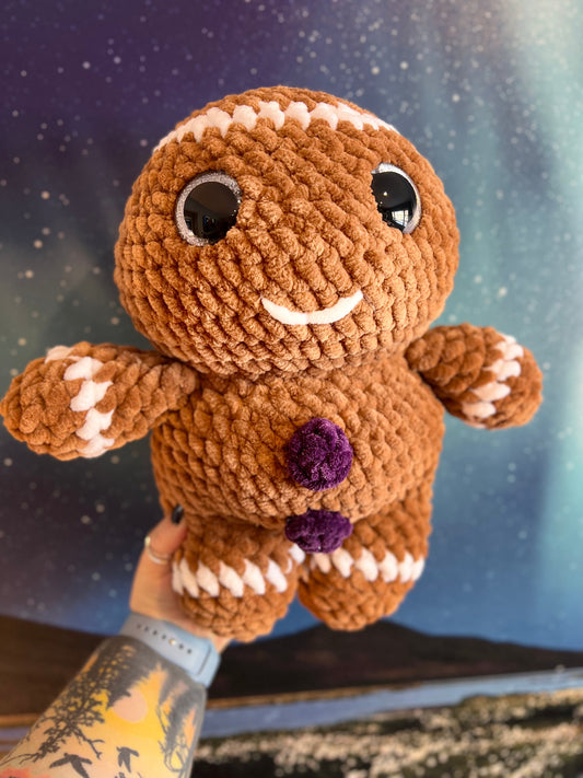 Jumbo Gingerbread Man Crochet Plush