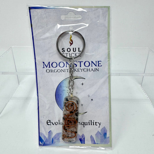 Moonstone Orgonite Keychain