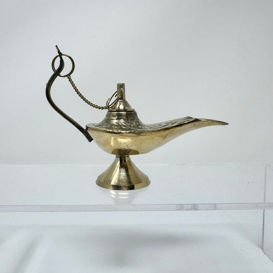 4" Brass Aladdin Lamp Oil Burner