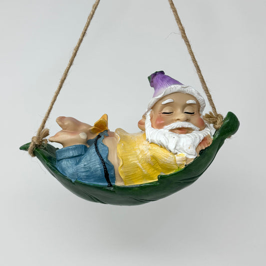 Purple Hat Napping Gnome - Hanging