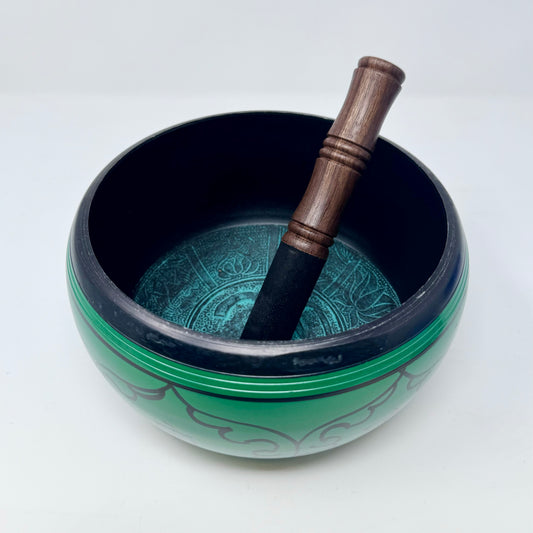 7” Diameter Green Singing Bowl