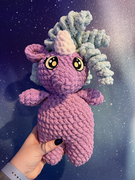 Sparkly Unicorn Crochet Plush